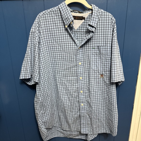 Tommy Hilfiger Other - Tommy Hilfiger Golf Blue Multi Plaid Short Sleeve Button Down Shirt Size XL